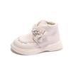 BotasPlatform Girl  Shoe Autumn Winter Two Cotton Child Princess Boot Warm Ankle Boot Soft Soled Leather Boot Fashion Child Shoe