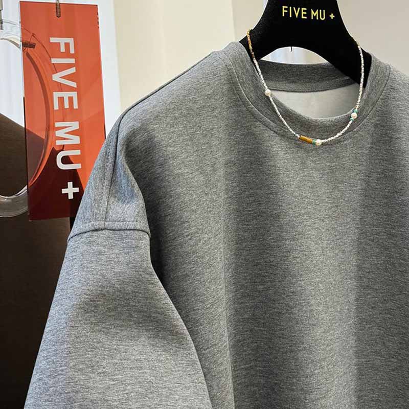 Sweatshirt for Women Cotton Oversize Fleece Thickened Loose False  Two Striped Round Neck Casual Pullover Long Sleeve Top Sweatshirt