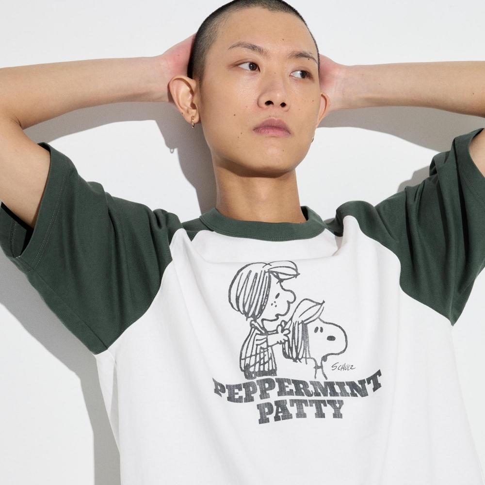 

UNIQLO PEANUTS UT графический T с коротким рукавом колор блок 2nd B
