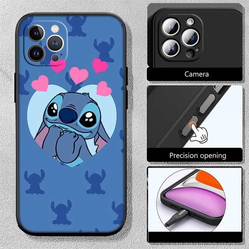 Cute Lilo Stitch Phone Case for Redmi Note 12 12S 12C 13 13C 13R 14 14S 14R 14C 11A 13X A3 A3X A4 A5 Pro Max Plus
