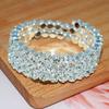 Squisito Bracciale da Sposa con Strass Esagerati per Esibizione sul Palco