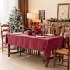 Green Plaid Christmas Tablecloth, Tartan Table Cloth Decorations, Winter Holiday Tablecloths For Rectangle Tables Parties Dining