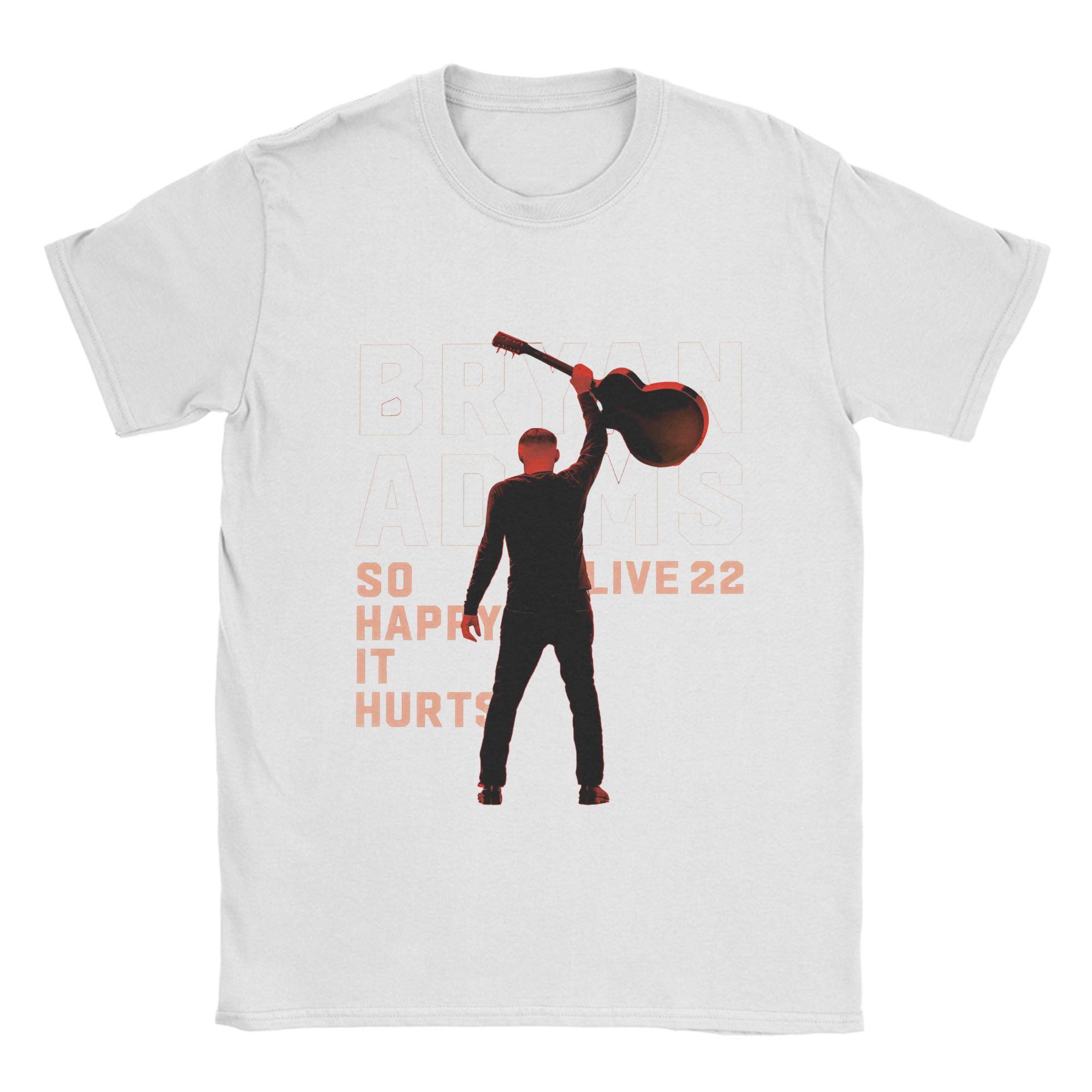 

Novelty New Popular Bryan Adams T-Shirt Men Round Collar Cotton T Shirt Short Sleeve Tees Summer Clothing 3XL