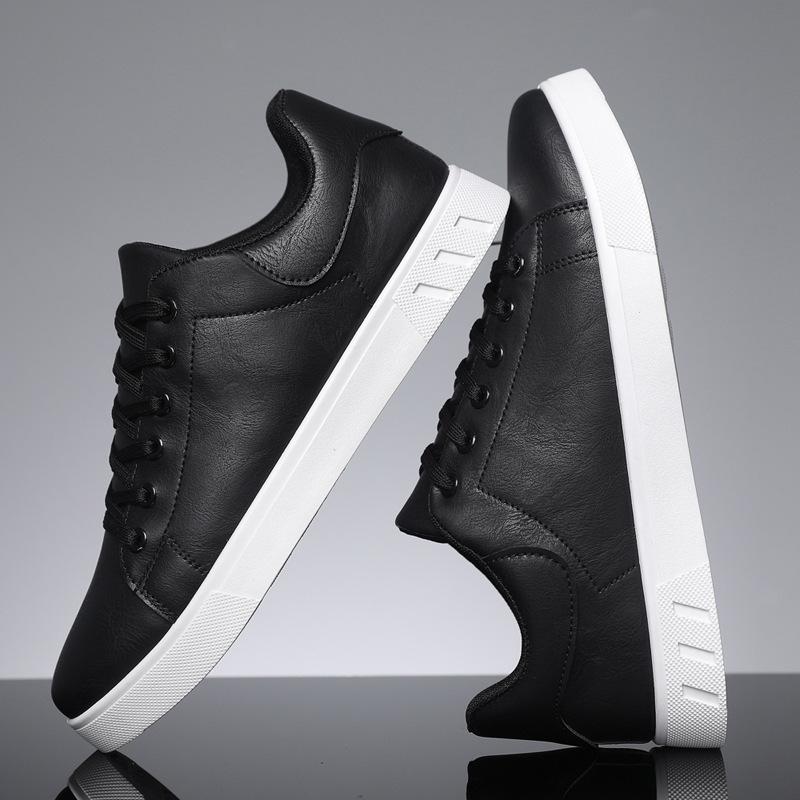 Autumn Men Casual Sneakers Casual Business PU Flat Shoes Male Street Skateboard Sports Shoes Comfortable Sneakers Size 39-48