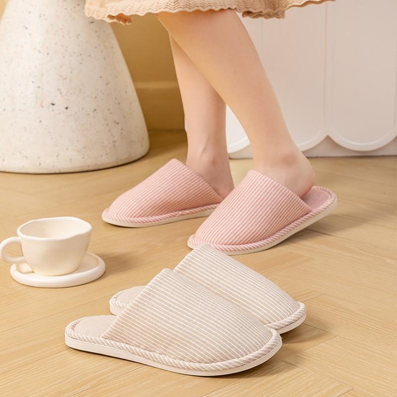 Style Cotton Slippers For Home Indoor Non Slip Soft Bottom Warm Footwear For Adults
