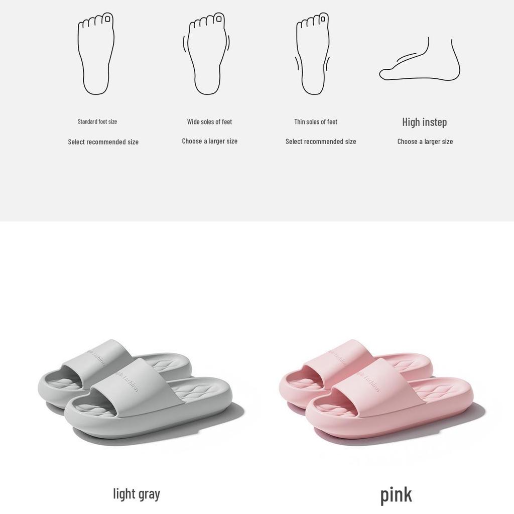 Jie Liya 2025 EVA Non-Slip Thick-Soled Unisex Indoor Bathroom Slippers