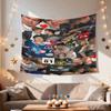 VIKAMA Ice Hockey Heartthrob Collage Tapestry Will Bring A Festive Fandom Atmosphere To Your Bedroom Or Watch Party