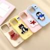 Scarf Bear Patch for Apple 16promax Mobile Phone Case New Model for IPhone15plus Anti-fall 14/13