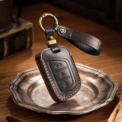New High-end Key Protective Cover, Suitable for Jianghuai Volkswagen Sihao Key Bag, Leather Car Key Cover Special Case