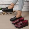 Women Soft Leather Anti-slip Waterproof Lightweight Flexible Sole Casual Shoes