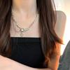 Moonstone Titanium Steel Necklace: Light Luxury, Niche Design, Versatile Clavicle Chain for Women