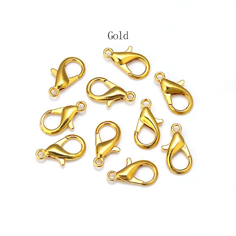 50pcs Jewelry Findings Alloy Lobster Clasp Hooks Bracelet End Connectors For Jewelry Making Necklace bracelet Chain DIY Supplies
