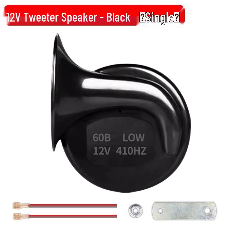 Universal Dual-Tone 12V/24V Waterproof Snail Horn for Cars, Vans & Motorcycles - Super Loud High & Low Tone