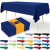Homaxy Versatile Disposable Table Cloth  Plastic Waterproof Tablecloth Decorative Rectangle Table Covers of Party Camping Picnic