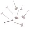100pcs/lot Stainless Steel Blank Post Earring Studs Pins Steel Flat Round Tray Base for Earring Jewelry Findings Supplies DIY