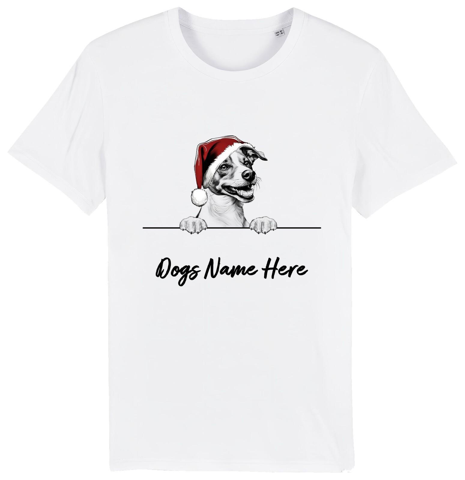 JACK RUSSELL Personalised Christmas Dog T-Shirt Mens Womens Tees Top Mens Womens Dogs Name Gift 2XL