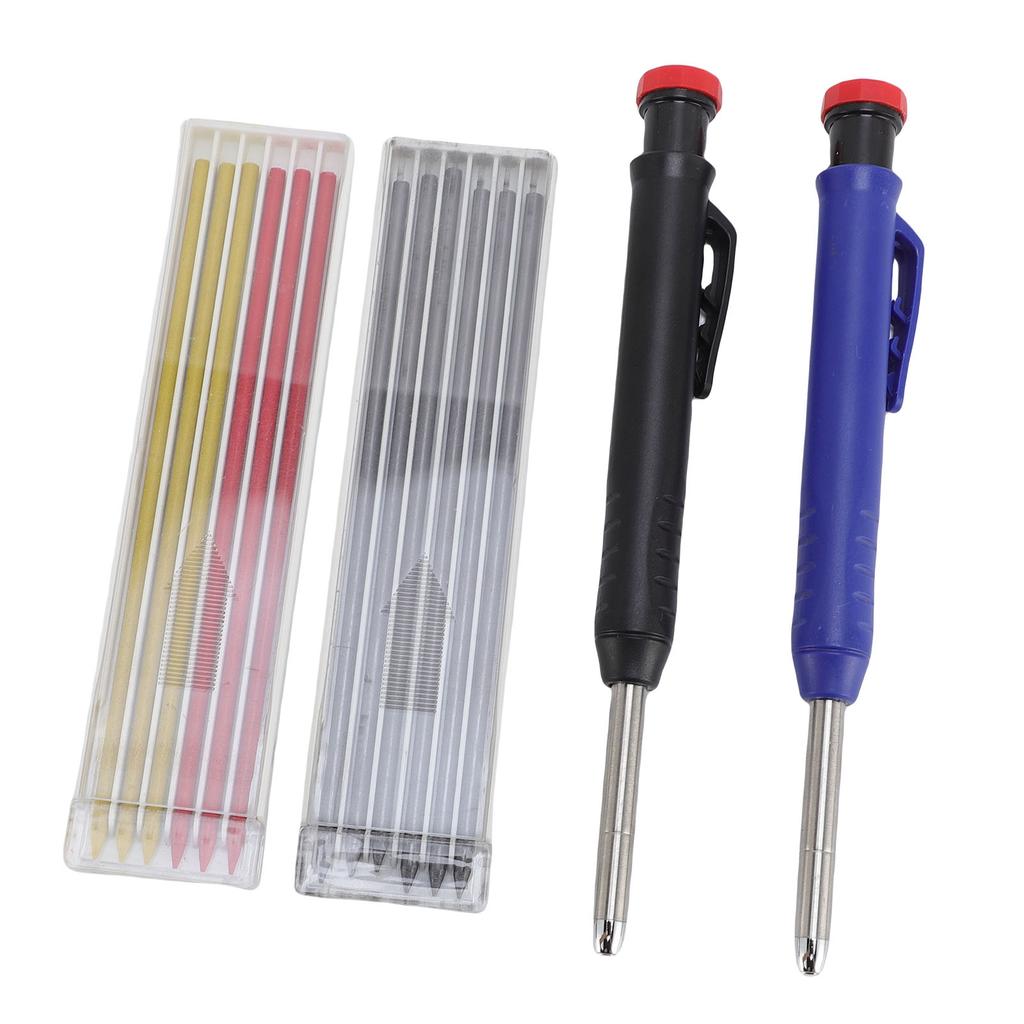 2.8mm Carpenter Pencil Set Mechanical Woodworking Pencil with Refills Set for Writing Drafting Sketc