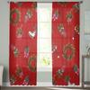 Christmas Christmas Tree Decoration Sheer Curtains For Kids Bedroom Living Room Voile Curtains Xmas Kitchen Tulle Curtain