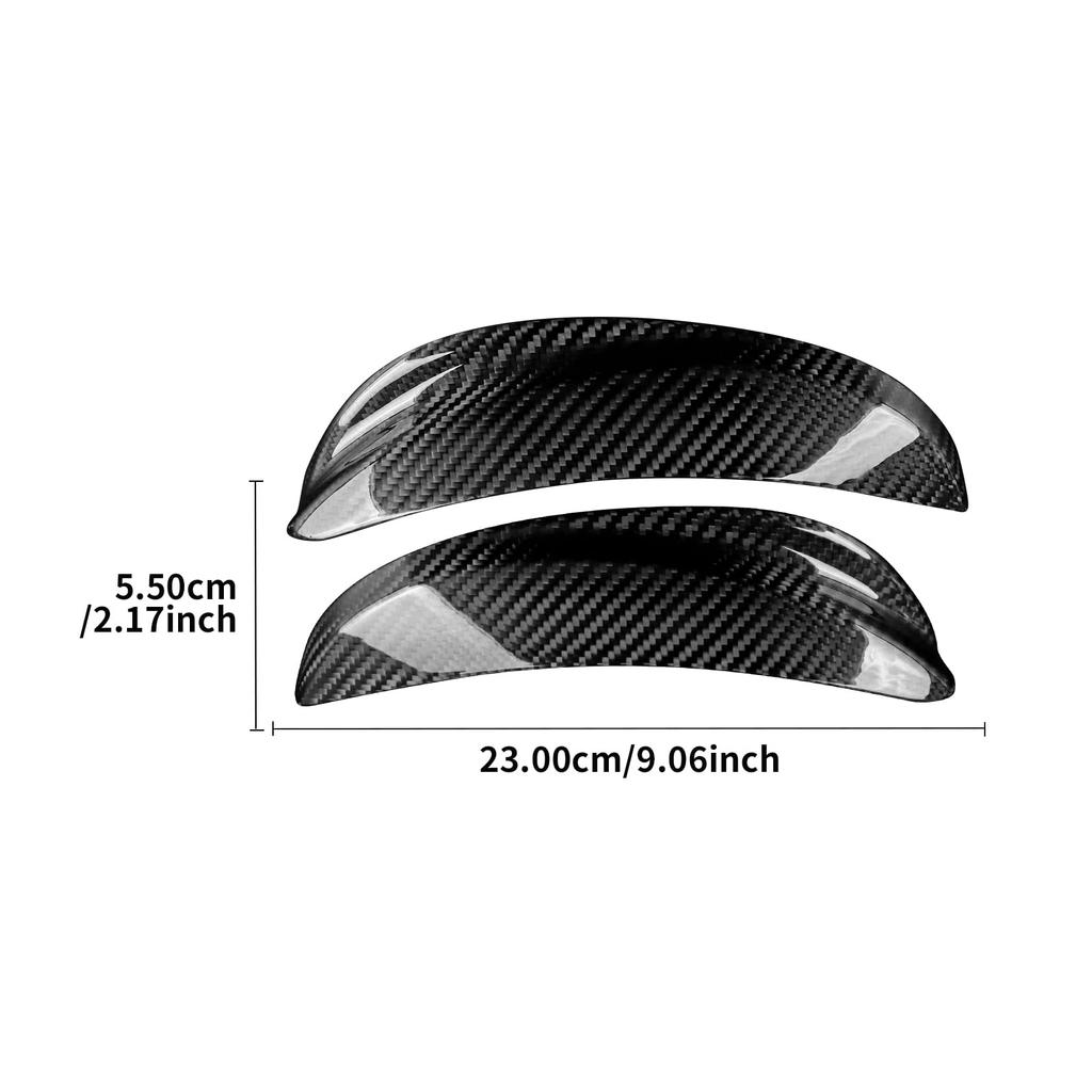 AIRSPEED Carbon Fiber Exterior Customization Accessories for Abarth 500 Car Light Eyebrow Cover Trim Tape Garnish Carbon 595/Fiat (2016-2023) -