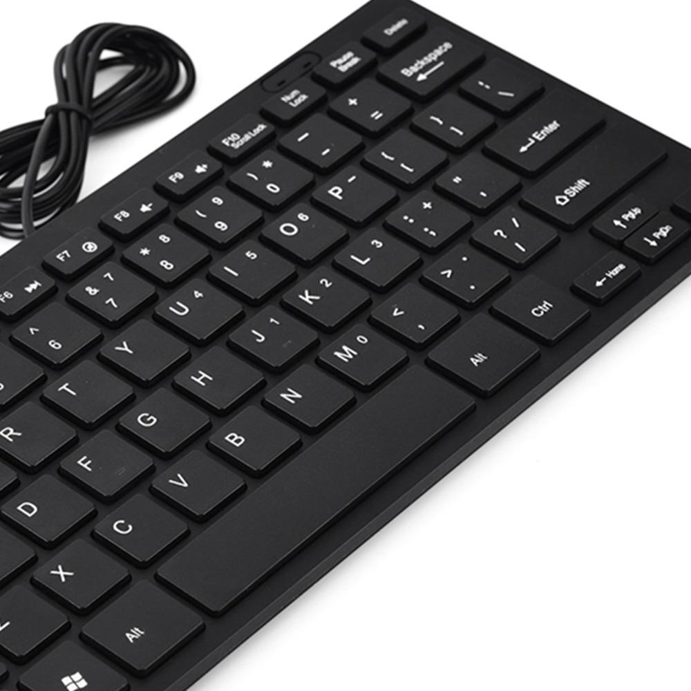 78 Keys Mini Keyboard Ultra-Thin Design Ultra Thin Keyboard Portable USB Wired Keyboard Industrial