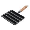 ZISIZ Cast Iron Vertical Double Sausage Grill Pan