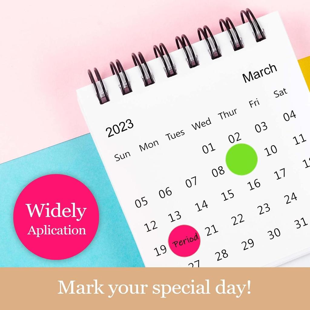 Colored Dot Stickers 1 Inch, Circle Stickers Round Color Coding Dots Markers Sticker, 1575 PCS Removeable Sticky Labels Sticker Dots for Toddlers