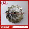 GTX3076 53.11/76.13mm 11+0 blades high performance turbocharger billet/milling/aluminum 2618 compressor wheel