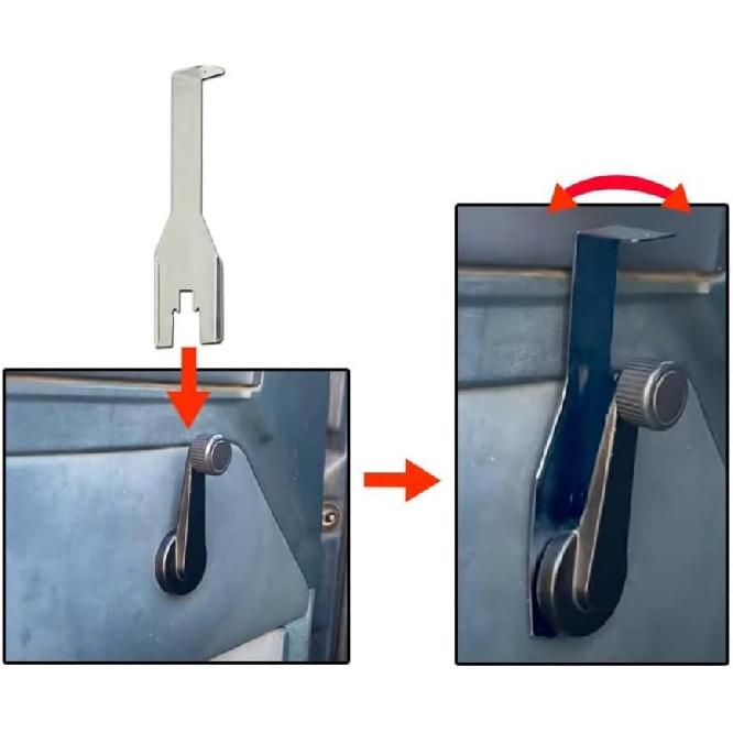 PIT66 Window Crank Remover Compatible with Chevy GM Buick, Polished Inside Door Handle Window Vent Crank Retaining Retainer Clip Removal Tool