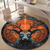 1pc Deer Mandala Office Round Area Rug, Under Office Chairs Bedroom Living Room Home Decor, Room Deco