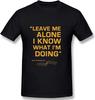 Men's Sottk Sportbekleidung Men Kurzarmshirt Kimi Raikkonen Leave Me Alone. I Know What I'm Doing T Shirt Cotton Shirt Black