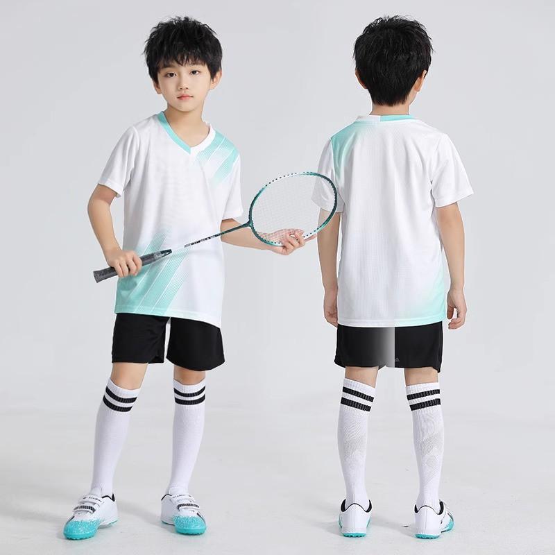 Kids Sports Set Breathable Quick-Dry T-Shirt Shorts Badminton Tennis Jump Rope School Training Unisex