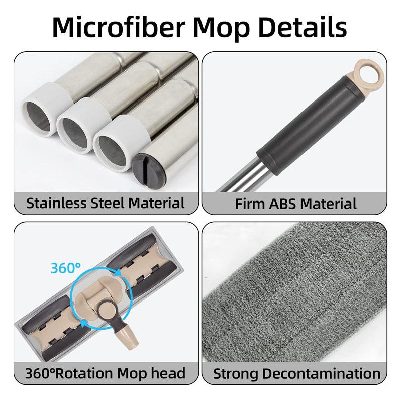 Lazy Floor Flat Wringer Mop Household Free Hand-Washing Dry and Wet Dual Purpose Mopping Artifact Tile Floor Household Cleaning