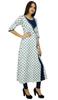 Bimba Womens White Angrakha Style Cotton Kurta Designer Indian Kurti Summer Party Day