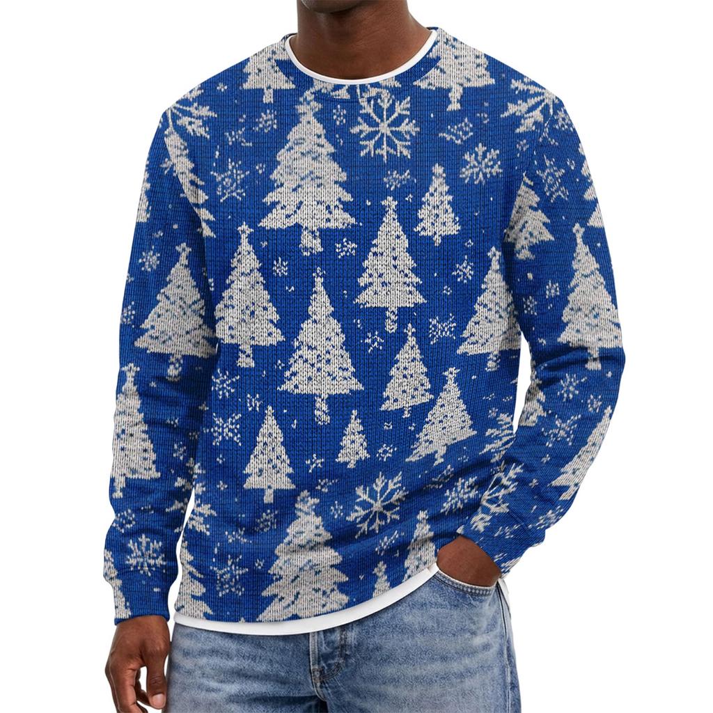 Sudadera de cuello redondo navideña para hombre