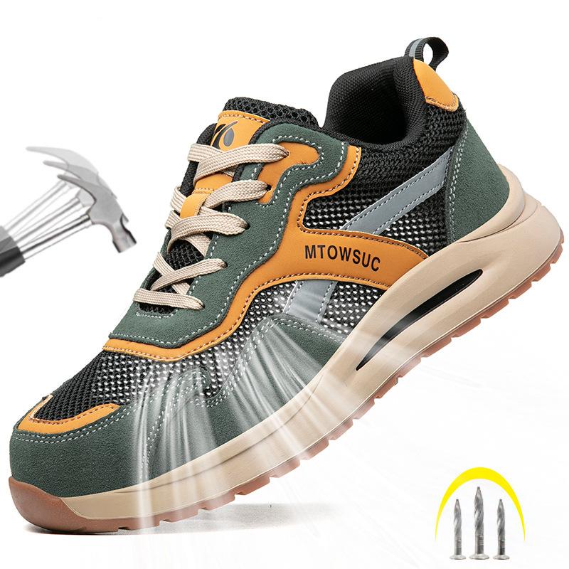 

Oulylan Men s Safety Work Boots Steel Toe Anti-Puncture Breathable Summer Anti-Slip Lightweight Comfortable Labor Protection Sho 41