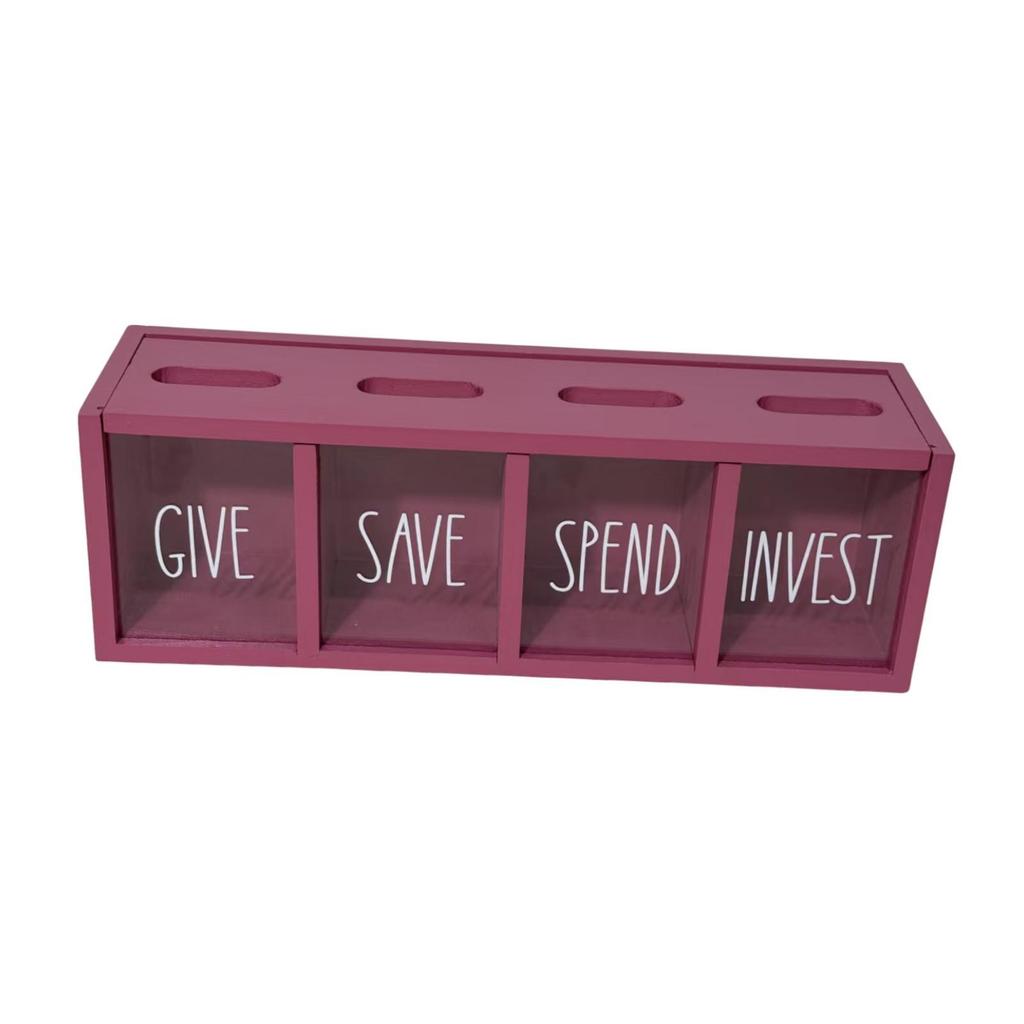 Box Wooden Piggy Bank Novelty Home Decoration Early Ideas Storage Case Money Saver Girls Children