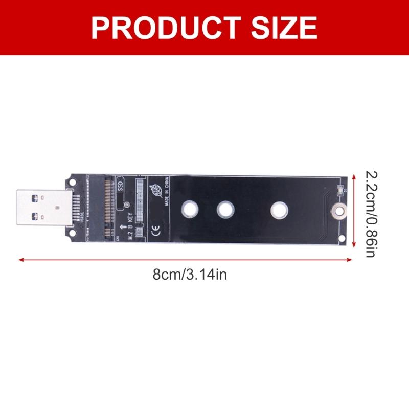 M.2 To USB3.0 Hard Drive Adapter Board Converter Adapter ASM 1153E Chip Converter Card Heat Dissipation Card for PC Desktop