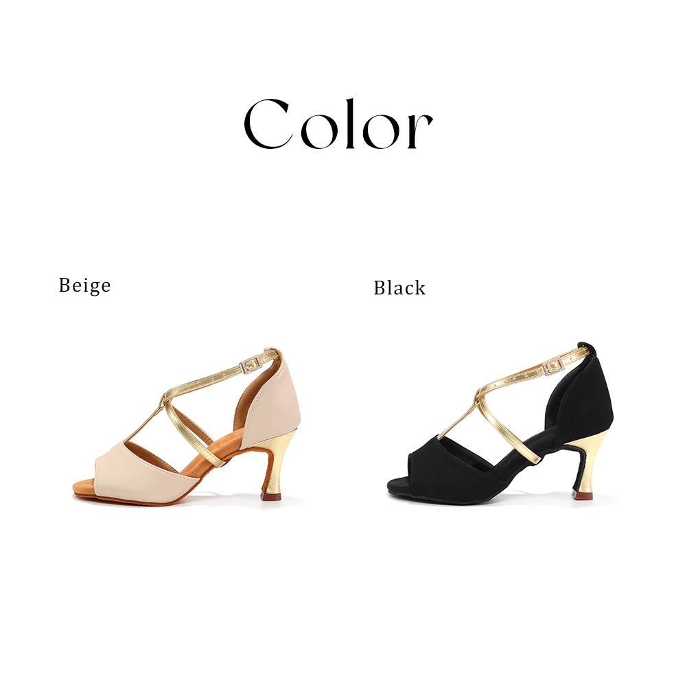 Women Latin Dance Shoes Ballroom Dancing Shoes Salsa Party Square Shoes 7cm High Heel