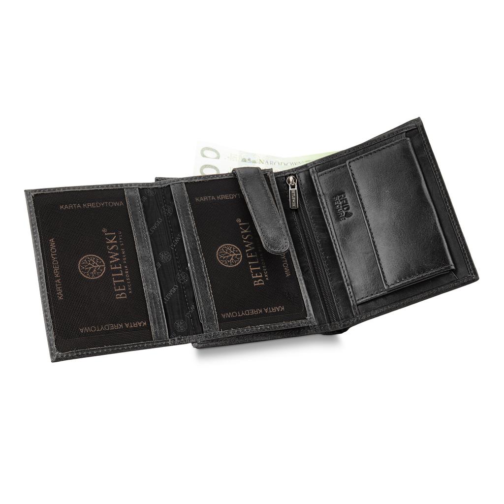BPM-BB-70 BLACK MATTHEW Men' Wallet +CERTIFICATE