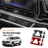 Warnlicht-Rahmenverkleidung für Kia Sportage NQ5   2024 2025 Echter Weicher Karbonfaser-Aufkleber Zubehör LHD RHD