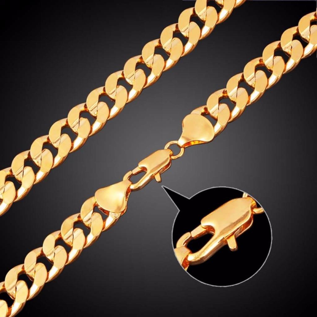 Unisex Curb Chain Bracelet - Stainless Steel Gold Plated Bangle For Men & Women 8 thumbnail image