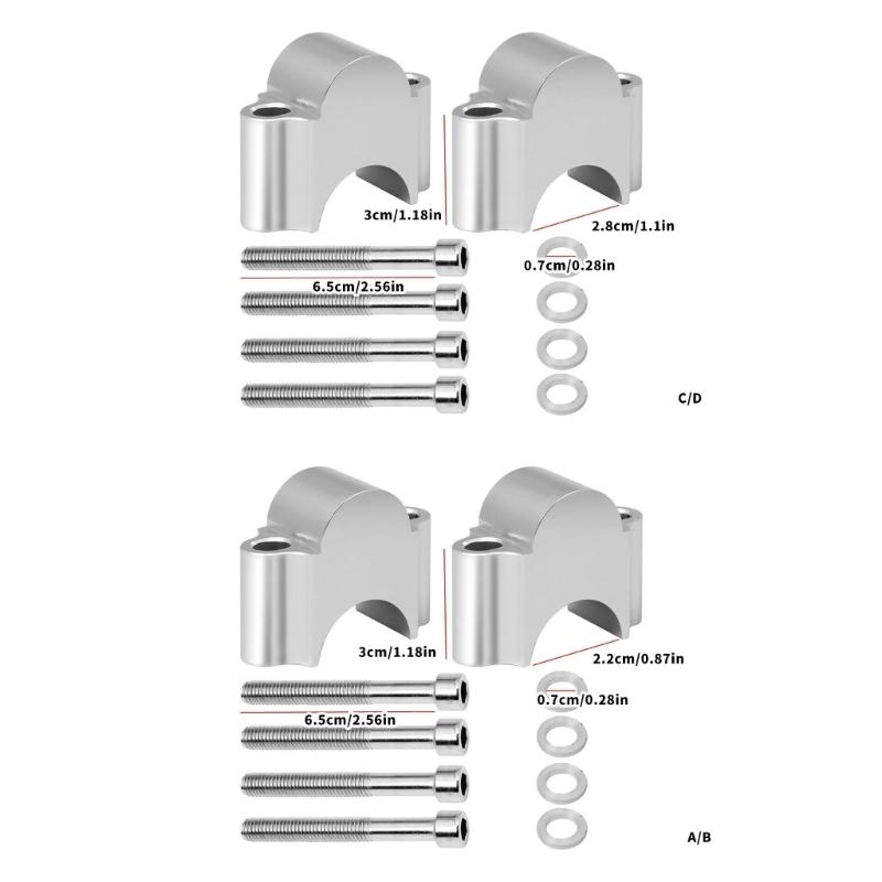 Aluminum Alloy Handlebar Risers for Motorcycles 22mm/28mm Universal Fit Reduces Fatigue Enhances Comfort
