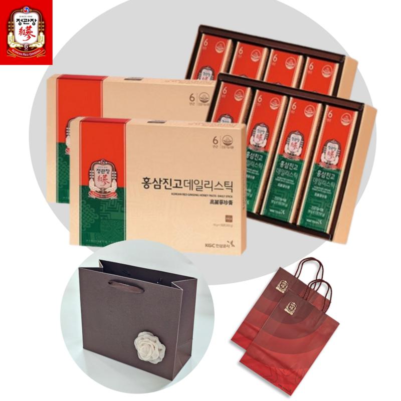CheongKwanJang Red Ginseng Extract Everytime Daily Yedan Bojagi Packaging Handmade Shopping Bag Set 40 Packets 400ml