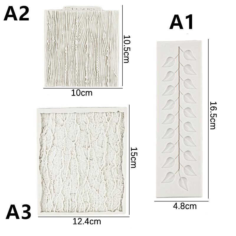 Tree Bark Silicone Mold DIY Leaf Fondant Cake Decorating Tool Sugarcraft Chocolate Candy Clay Gumpaste Mold Cupcake Baking Tool