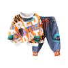 Kids Boys Spring and Autumn Suit Clothing Casual Wear Children's Autumn Sweater Two-piece  Boys Fashionable Top