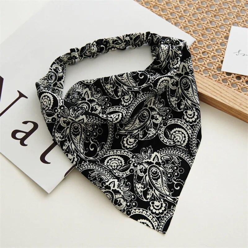 

Новый богемный принт, треугольный платок на голову, модные эластичные ленты для волос, банданы, повязки на голову для женщин, аксессуары для волос, головные уборы, подарок