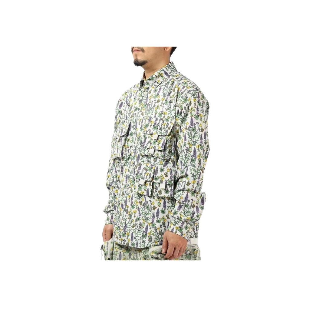 Nike ACG Floral Print Button-Down Long Sleeve Shirt Men Tops White DN3941-072
