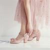 Big Size 32-43 Women Pumps Sweet Bowtie Shoes Sandals Chunky Female High Heels Party Wedding Prom Footwear Girls Shoes