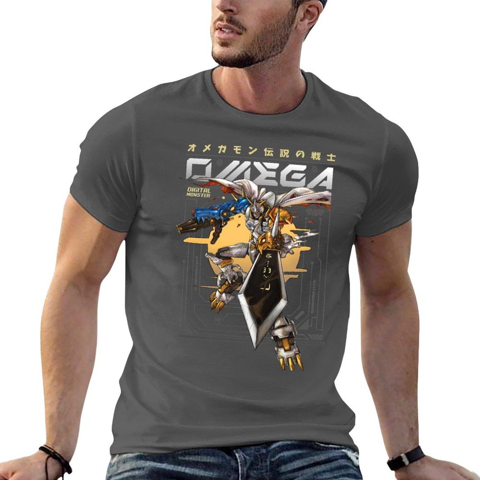 

Omnimon TShirt man t shirts for men casual man t shirt summer TShirt 4XL