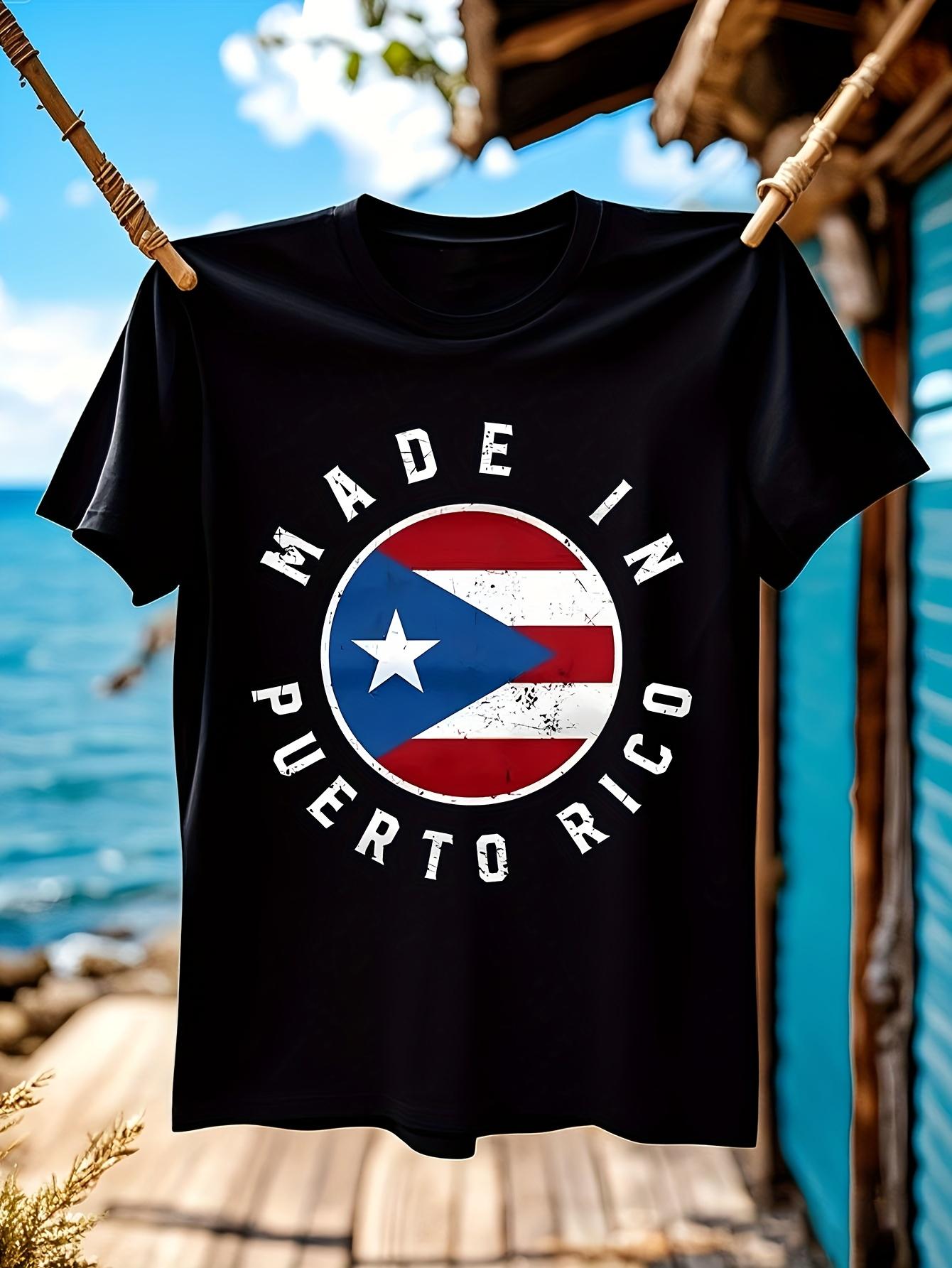 Puerto Rico Graphic Tshirt Graphic Tshirt - Black with Bo... XL